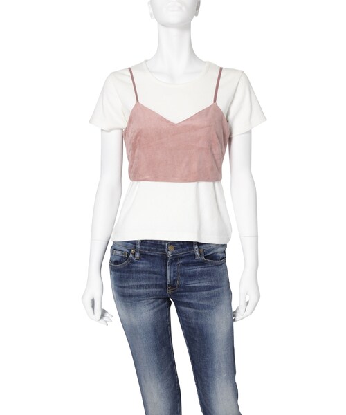 Ungrid(アングリッド)の「フェイクスウェードビスチェ(トップス・レディース・ピンク/グリーン/ベージュ・F)」の3枚目の写真