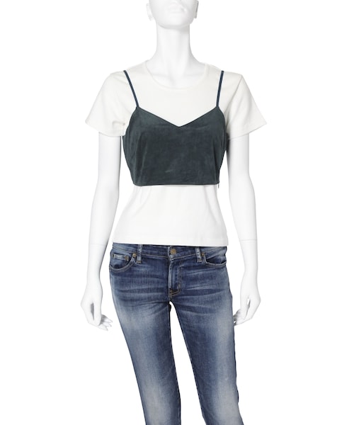 Ungrid(アングリッド)の「フェイクスウェードビスチェ(トップス・レディース・ピンク/グリーン/ベージュ・F)」の2枚目の写真