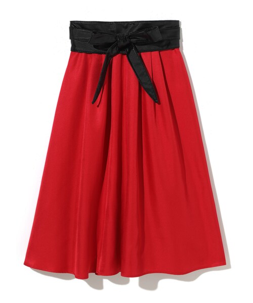 GRL（グレイル）の「サッシュベルト付フレアスカート（スカート・レディース・グリーン/ブルー/レッド・M）」の3枚目の写真