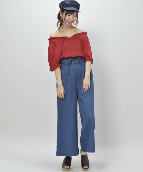 archives（アルシーヴ）の「袖ボリュームブラウス（シャツ/ブラウス・レディース・オフホワイト/ブラック/ワイン・MEDIUM）」の7枚目の写真