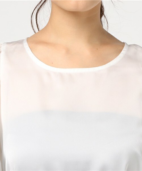 archives（アルシーヴ）の「ペプラムベルト付フレア袖プルオーバー（シャツ/ブラウス・レディース・オフホワイト/ブラック/シルバーグレー・MEDIUM）」の7枚目の写真