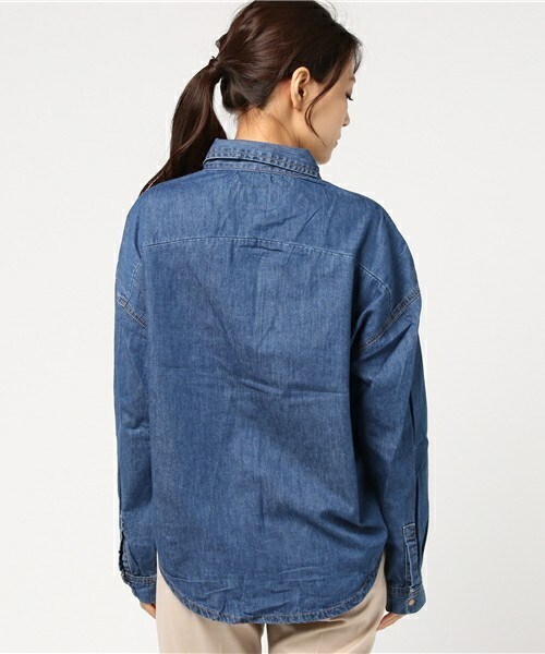 archives（アルシーヴ）の「BIGデニムシャツ（シャツ/ブラウス・レディース・グレー/ブルー/ロイヤルブルー・MEDIUM）」の6枚目の写真