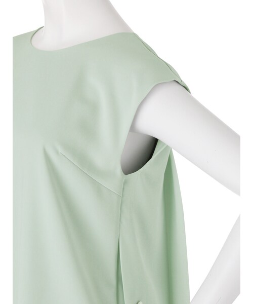 LAGUNAMOON（ラグナムーン）の「バックプリーツレイヤードTOPS（トップス・レディース・ホワイト/ブラック/ミントグリーン・F）」の9枚目の写真