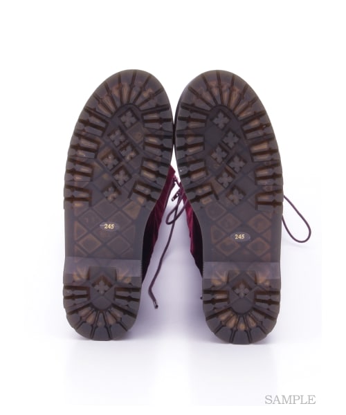 lilLilly（リルリリー）の「[LILICIOUS]レースアップロングブーツ（シューズ・レディース・BLACK/VELVET BLK/BURGANDY・1(22-22.5)/2(23-23.5)/3(24-24.5)）」の9枚目の写真