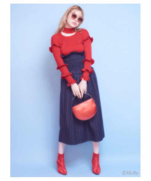 lilLilly（リルリリー）の「フリルチョーカーネックニット（）」 - WEAR