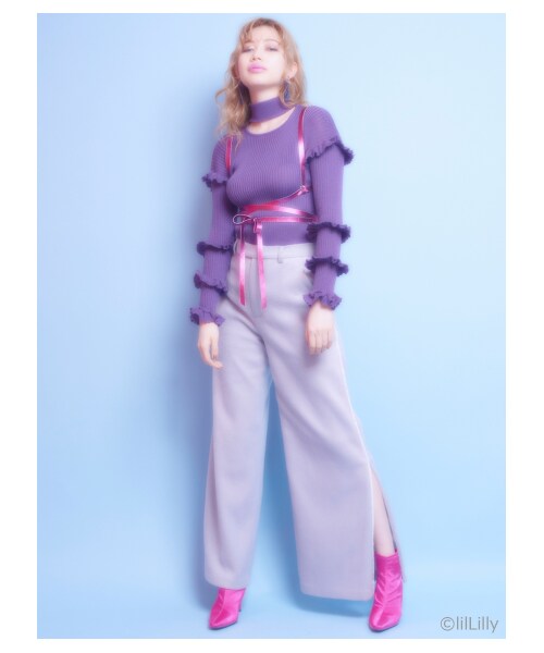 lilLilly（リルリリー）の「フリルチョーカーネックニット（）」 - WEAR