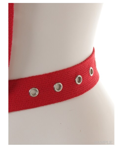 lilLilly（リルリリー）の「[LILICIOUS]アイレットハーネス（ファッション雑貨・レディース・WHITE/PINK/RED/BLACK・FREE）」の11枚目の写真