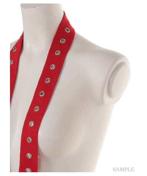 lilLilly（リルリリー）の「[LILICIOUS]アイレットハーネス（ファッション雑貨・レディース・WHITE/PINK/RED/BLACK・FREE）」の9枚目の写真