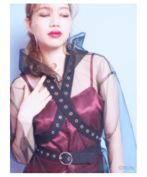 lilLilly（リルリリー）の「[LILICIOUS]アイレットハーネス（ファッション雑貨・レディース・WHITE/PINK/RED/BLACK・FREE）」の2枚目の写真