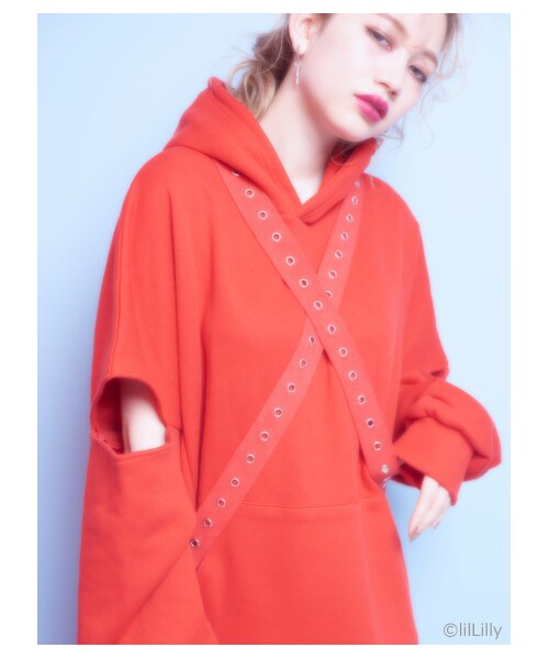lilLilly（リルリリー）の「[LILICIOUS]アイレットハーネス（ファッション雑貨・レディース・WHITE/PINK/RED/BLACK・FREE）」の5枚目の写真