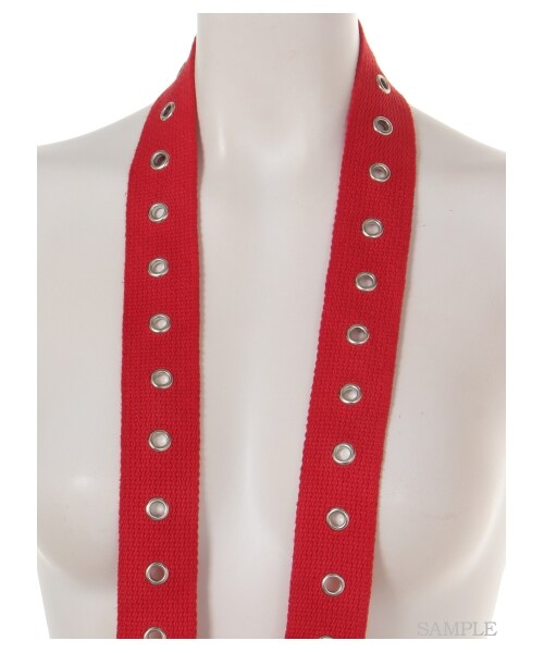 lilLilly（リルリリー）の「[LILICIOUS]アイレットハーネス（ファッション雑貨・レディース・WHITE/PINK/RED/BLACK・FREE）」の8枚目の写真