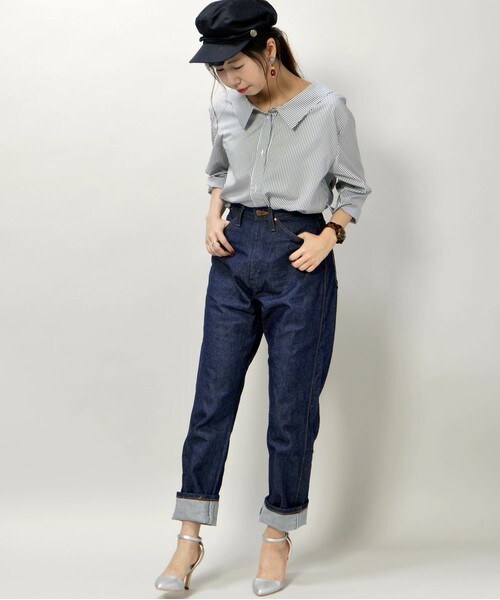 archives（アルシーヴ）の「【Wrangler】LOOSE TAPERED（デニムパンツ・レディース・ダークブルー・SMALL/MEDIUM）」の5枚目の写真