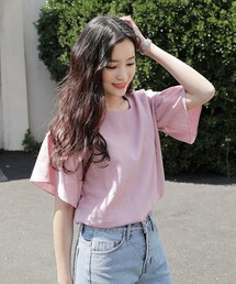 DHOLIC | リネンブレンドギャザースリーブブラウス(シャツ/ブラウス)