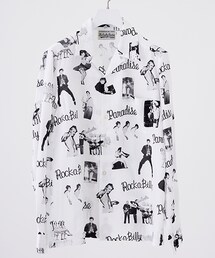 ワコマリア グラフィックプリントロングスリーブシャツ ブラック ロングスリーブTシャツ タイプ3 24FW-WMT-LT06 | ワコマリア2024