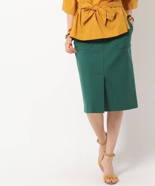 BABYLONE（バビロン）の「マエベンツタイト スカート（スカート・キャメル/グリーン/ネイビー）」の2枚目の写真