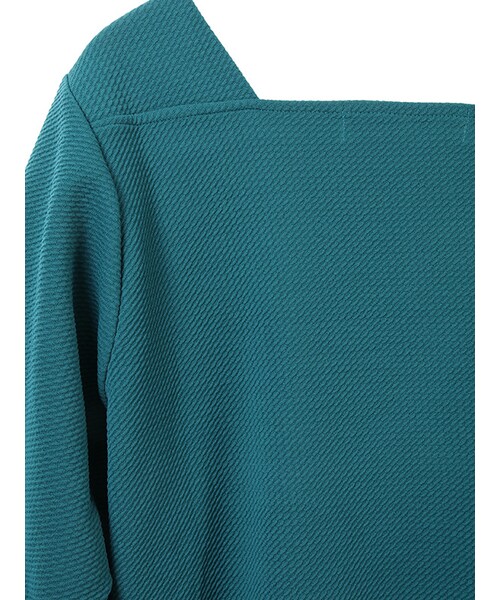 31 Sons de mode（トランテアン　ソン　ドゥ　モード）の「スクエアネックボリュームスリーブプルオーバー（トップス・レディース・グリーン/ブラック/オフホワイト・36）」の8枚目の写真