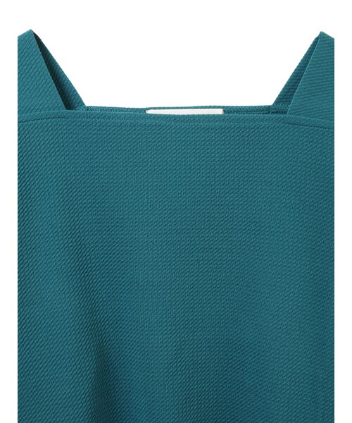 31 Sons de mode（トランテアン　ソン　ドゥ　モード）の「スクエアネックボリュームスリーブプルオーバー（トップス・レディース・グリーン/ブラック/オフホワイト・36）」の4枚目の写真