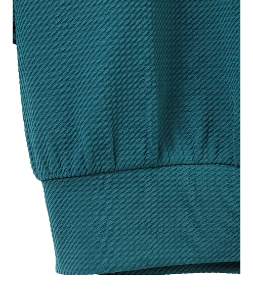 31 Sons de mode（トランテアン　ソン　ドゥ　モード）の「スクエアネックボリュームスリーブプルオーバー（トップス・レディース・グリーン/ブラック/オフホワイト・36）」の6枚目の写真