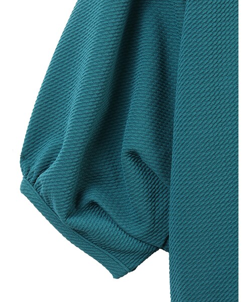 31 Sons de mode（トランテアン　ソン　ドゥ　モード）の「スクエアネックボリュームスリーブプルオーバー（トップス・レディース・グリーン/ブラック/オフホワイト・36）」の5枚目の写真