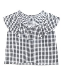 flower | check ruffle top～ﾁｪｯｸﾗｯﾌﾙﾄｯﾌﾟ(シャツ/ブラウス)