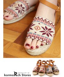 KORMARCH | エスニック柄夏サンダル(サンダル)