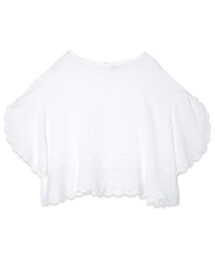 flower | sunny scallop TOP～ｻﾆｰｽｶﾗｯﾌﾟﾄｯﾌﾟ(Tシャツ/カットソー)