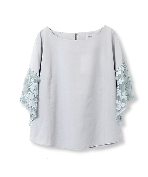 flower（フラワー）の「honey bee sleeve top～ﾊﾆｰﾋﾞｰｽﾘｰﾌﾞﾄｯﾌﾟ（Tシャツ/カットソー・レディース・black/white/brown/ash gray・FREE）」の3枚目の写真