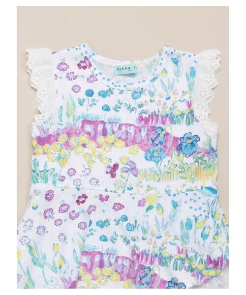 HAKKA KIDS（ハッカキッズ）の「フラワーガーデンプリント チュニック（トップス・レディース・ピンク/ブルー・100/110/120）」の5枚目の写真