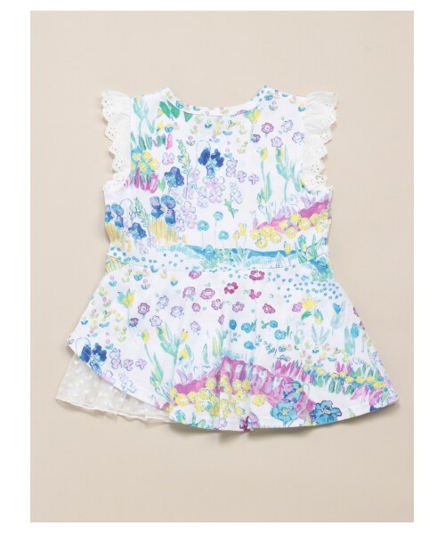 HAKKA KIDS（ハッカキッズ）の「フラワーガーデンプリント チュニック（トップス・レディース・ピンク/ブルー・100/110/120）」の4枚目の写真