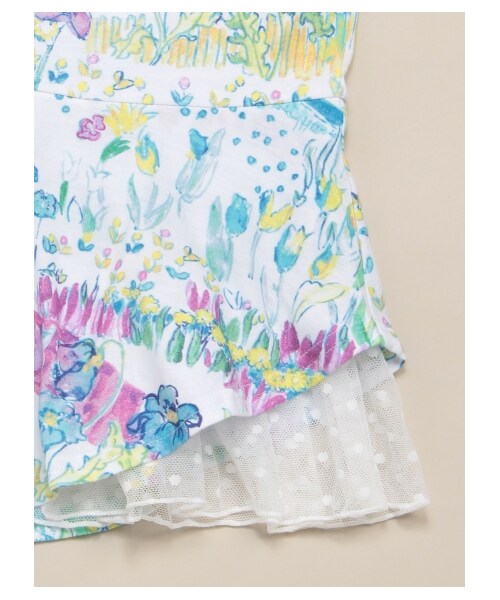 HAKKA KIDS（ハッカキッズ）の「フラワーガーデンプリント チュニック（トップス・レディース・ピンク/ブルー・100/110/120）」の6枚目の写真