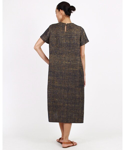 45rpm 45R インドシルクのギャザードレス 新品45Rワンピース 45Rインドシルクのカシュクール: WOMEN｜45R