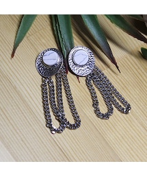 CHOUCHOU | ハウライト合成石シルバーチェーンピアス(ピアス（両耳用）)