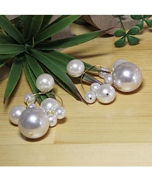 CHOUCHOU | 大ぶりパールフープピアス/イヤリング(ピアス（両耳用）)