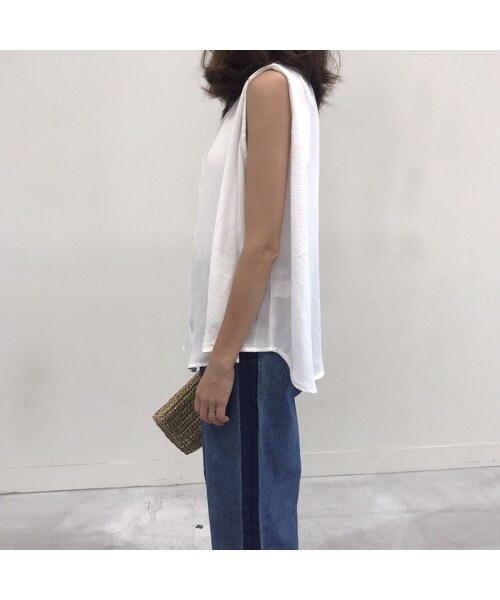 copine(コピン)の「アシンメトリーヘムノースリーブブラウス(4color)【クリックポスト対象商品】(Tシャツ/カットソー・レディース・その他)」の10枚目の写真
