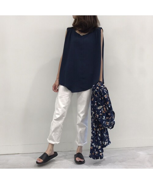 copine(コピン)の「アシンメトリーヘムノースリーブブラウス(4color)【クリックポスト対象商品】(Tシャツ/カットソー・レディース・その他)」の14枚目の写真