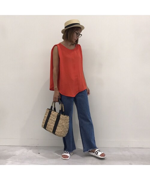 copine(コピン)の「アシンメトリーヘムノースリーブブラウス(4color)【クリックポスト対象商品】(Tシャツ/カットソー・レディース・その他)」の5枚目の写真