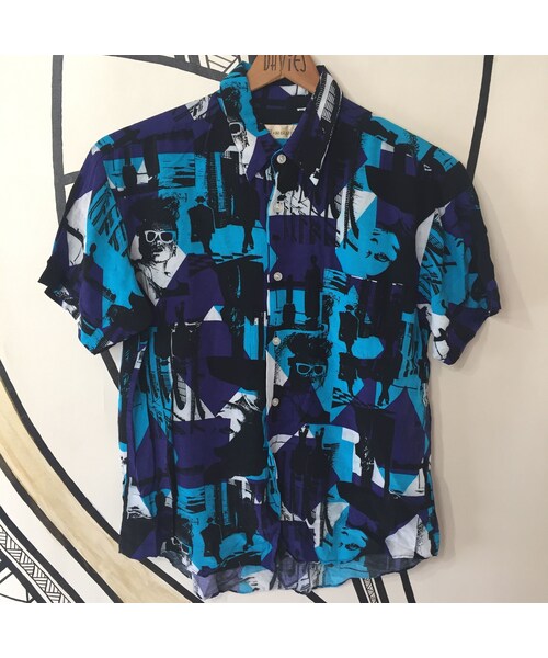 キュウリガン キュウリガン の 派手 ファッション アート デザイン 日本製 レーヨン 柄シャツ シャツ ブラウス Wear