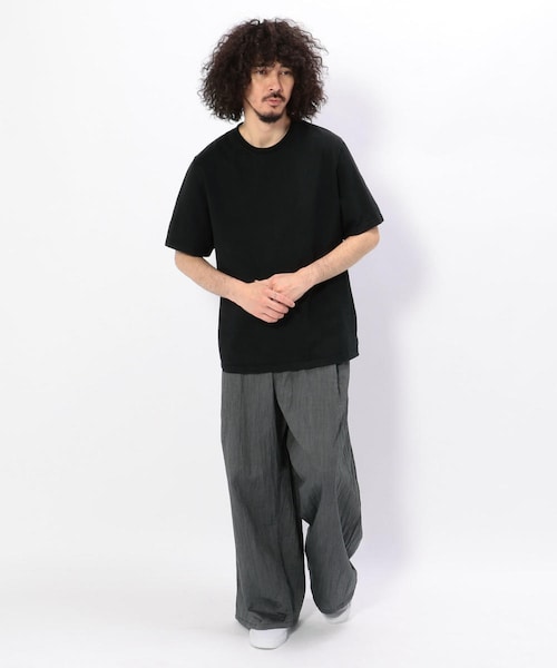 Edwina Hori ネイビー ワイドパンツ バギー