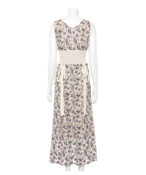 SNIDEL（スナイデル）の「レースエンブロイダリーロングワンピース  