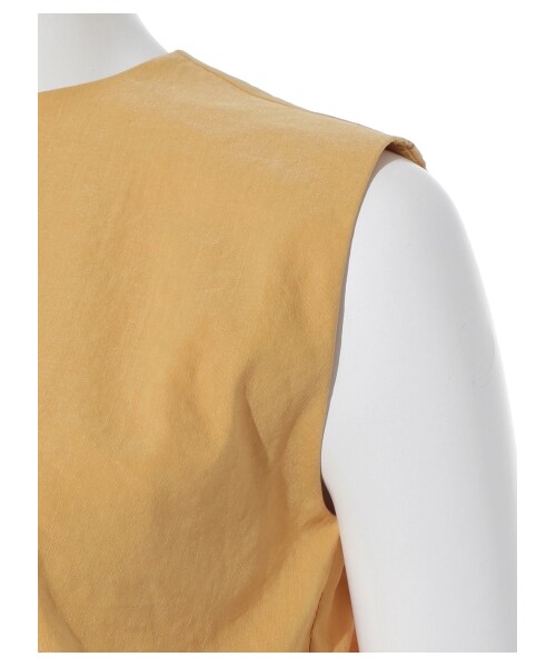 Mila Owen（ミラオーウェン）の「バックウエストベルトノースリーブトップス（プルオーバー・レディース・WHT/YEL/BLK・F）」の9枚目の写真