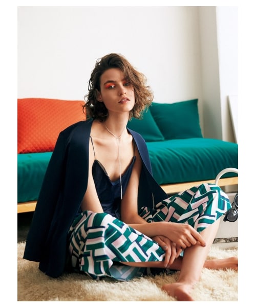 Mila Owen（ミラオーウェン）の「ジオメトリック柄フレアスカート