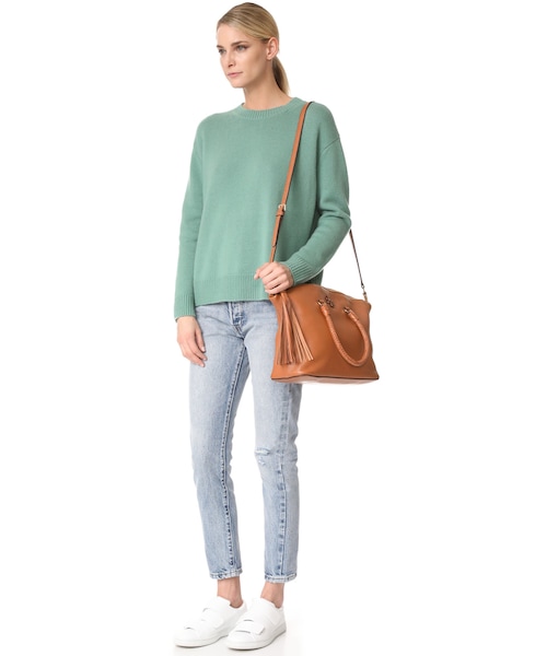 TORY BURCH(トリーバーチ)の「Tory Burch Taylor Satchel(ショルダーバッグ・レディース・Black/Brown・One Size)」の4枚目の写真