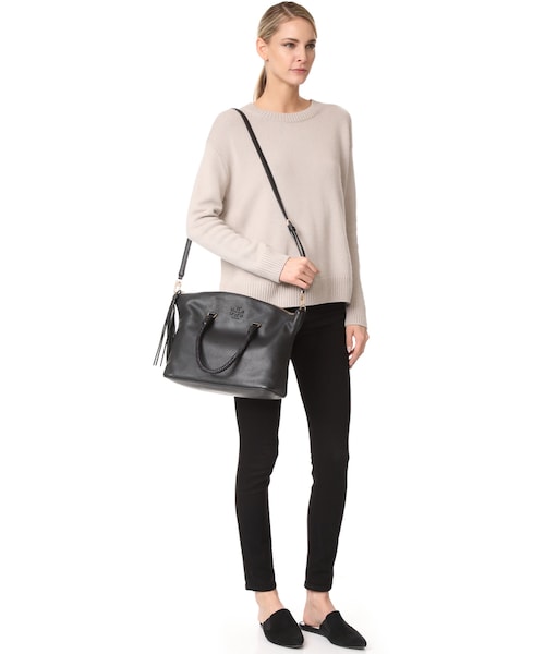 TORY BURCH(トリーバーチ)の「Tory Burch Taylor Satchel(ショルダーバッグ・レディース・Black/Brown・One Size)」の9枚目の写真