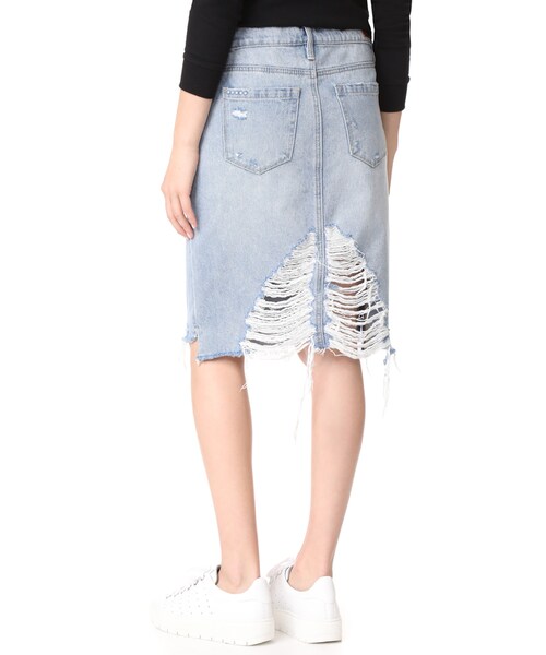 BLANK　（ブランク）の「Blank Denim Big Reveal Skirt（スカート・レディース・Blue・24/25/26/27/28/29）」の2枚目の写真