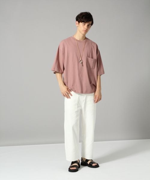 HARE（ハレ）の「ワークデザインデニムパンツ（パンツ・オフホワイト/ライトブルー）」の3枚目の写真