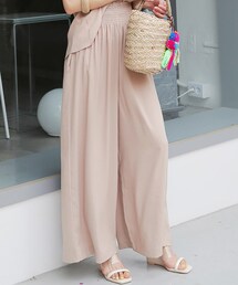 DHOLIC | ウエストシャーリングワイドパンツ(その他パンツ)