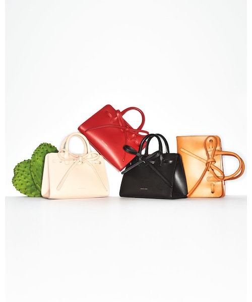 MANSUR GAVRIEL（マンサーガブリエル）の「Mansur Gavriel Sun Mini Calf Leather Tote Bag（トートバッグ・レディース・Pink/Red・One Size）」の3枚目の写真