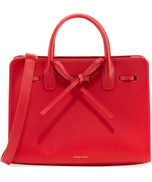 MANSUR GAVRIEL（マンサーガブリエル）の「Mansur Gavriel Sun Mini Calf Leather Tote Bag（トートバッグ・レディース・Pink/Red・One Size）」の5枚目の写真