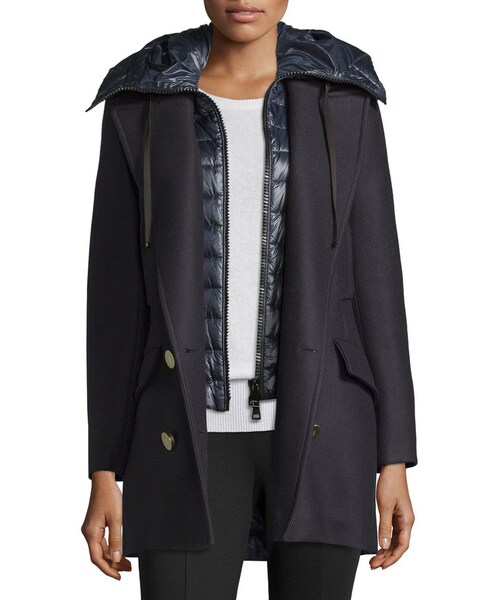 MONCLER（モンクレール）の「Moncler Galatea Wool Pea Coat w/Puffer 