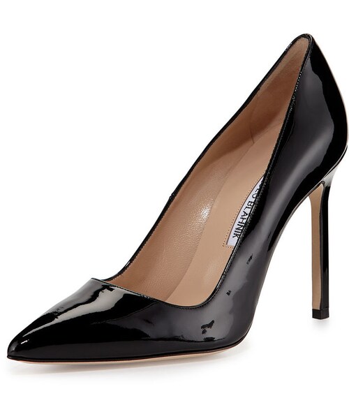 Manolo Blahnik（マノロ・ブラニク）の「Manolo Blahnik BB Patent 105mm Pointed-Toe Pump（パンプス・レディース・Black/Beige・10B / 40EU/9.5B / 39.5EU/7B / 37EU/8B / 38EU/11B / 41EU/11.5B / 41.5EU）」の5枚目の写真